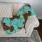 Edge Collections - 50" x 60" - Brown & Teal - Chocolate And Dachshund Quilted Blanket - 1 Piece